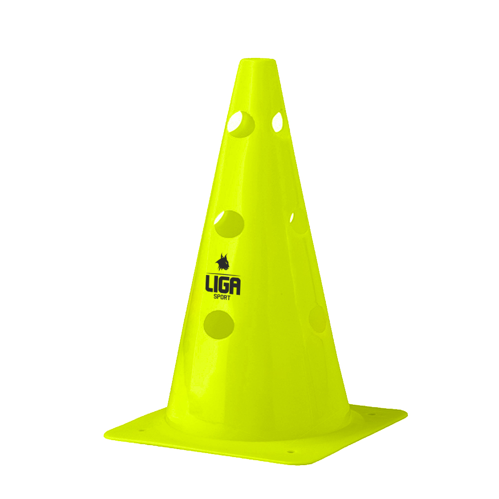 HOLE CONE (ΚΩΝΟΣ ΜΕ ΤΡΥΠΕΣ 30cm) - YELLOW FLUO LIGASPORT
