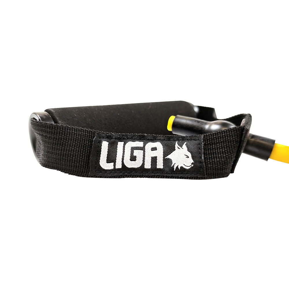 Λάστιχο αντίστασης με λαβές (tube band)(Επίπεδο αντίστασης 4,5 κιλά-κιτρινο) LIGASPORT*