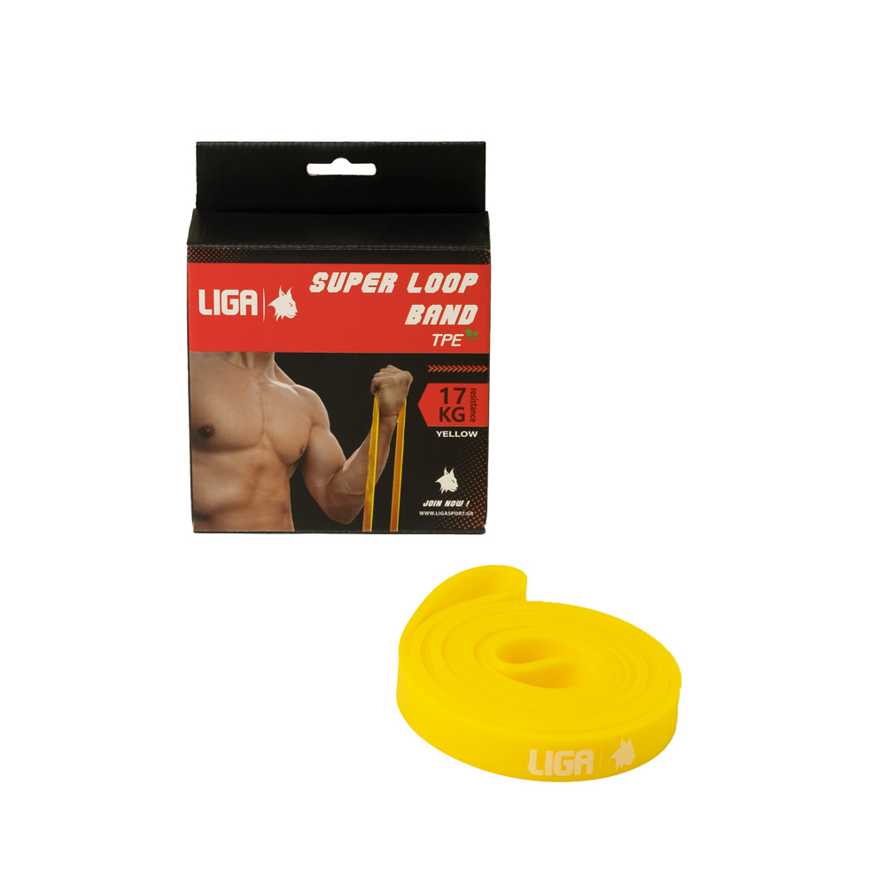 Λάστιχο αντίστασης (heavy duty tpe band)(χρώμα κίτρινο) 208εκ.*4,5εκ.*2,2εκ LIGASPORT*